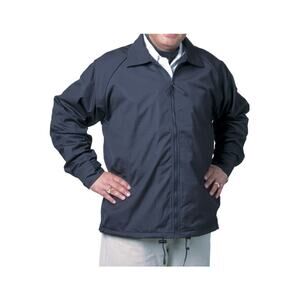 Snapwear Men Poplin Windbreaker with Zipper Front & Button Cuff Jacket Size 2XL